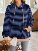 Lovelet Drawstring Striped Long Sleeve Hoodie-Rae Collective, Women's Online Fashion Boutique Located in Phoenix, Arizona (Scottsdale Area)