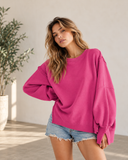 Oversized Drop Shoulder Pullover Sweatshirt