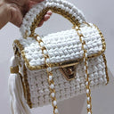 Starlit Stiches Handmade Crochet Clutch Bag-handbags-Krush Kandy, Women's Online Fashion Boutique Located in Phoenix, Arizona (Scottsdale Area)