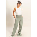 So Fetch Mineral Washed Wide-Leg Smocked Waist Pants | 6 Colors
