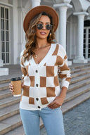 Angel Wings Button-Up V-Neck Dropped Shoulder Cardigan-Cardigans-Rae Collective, Women's Online Fashion Boutique Located in Phoenix, Arizona (Scottsdale Area)