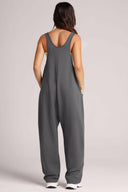 Lovelet Wide Strap Jumpsuit with Pockets-Rae Collective, Women's Online Fashion Boutique Located in Phoenix, Arizona (Scottsdale Area)