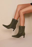 Pointed Toe Studded Western Ankle Boots-Shoes-Krush Kandy, Women's Online Fashion Boutique Located in Phoenix, Arizona (Scottsdale Area)