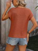 Mandy Pocketed Round Neck Cap Sleeve Sweater-Tops-Rae Collective, Women's Online Fashion Boutique Located in Phoenix, Arizona (Scottsdale Area)