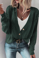 Openwork Button Up Long Sleeve Cardigan-Sweaters-Rae Collective, Women's Online Fashion Boutique Located in Phoenix, Arizona (Scottsdale Area)