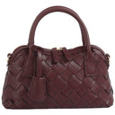 Woven Faux Leather Satchel-Purses & Bags-Krush Kandy, Women's Online Fashion Boutique Located in Phoenix, Arizona (Scottsdale Area)