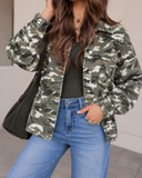Camo Loose Jean Jacket
