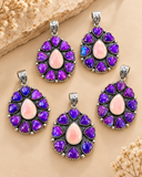 Violet Bloom Teardrop Pendant