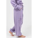 Ruffle Waist Burnout Jogger Pants