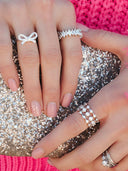 DOORBUSTER: Krush EXCLUSIVE: Crystal Pave Bow Ring-Dainty Rings-Rae Collective, Women's Online Fashion Boutique Located in Phoenix, Arizona (Scottsdale Area)