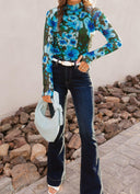 Kancan Deep River Slim Flare Jeans-Jeans-Krush Kandy, Women's Online Fashion Boutique Located in Phoenix, Arizona (Scottsdale Area)