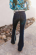 Kancan Deep River Slim Flare Jeans-Jeans-Krush Kandy, Women's Online Fashion Boutique Located in Phoenix, Arizona (Scottsdale Area)