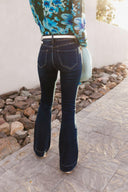 Kancan Deep River Slim Flare Jeans-Jeans-Krush Kandy, Women's Online Fashion Boutique Located in Phoenix, Arizona (Scottsdale Area)