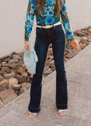 Kancan Deep River Slim Flare Jeans-Jeans-Krush Kandy, Women's Online Fashion Boutique Located in Phoenix, Arizona (Scottsdale Area)
