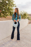 Ocean Bloom Mesh Long Sleeve Top-Tops-Krush Kandy, Women's Online Fashion Boutique Located in Phoenix, Arizona (Scottsdale Area)