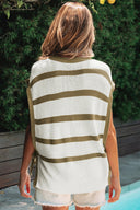 The Luxe Stripe Tie Open Side Sweater Knitted Top