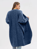 Pocketed Open Front Long Sleeve Longline Cardigan-Rae Collective, Women's Online Fashion Boutique Located in Phoenix, Arizona (Scottsdale Area)