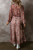 Boho Floral Ruffle Lace Midi Dress-Dresses-Krush Kandy, Women's Online Fashion Boutique Located in Phoenix, Arizona (Scottsdale Area)