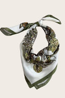 Floral Butterfly Silk Bandana