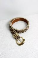 Leopard Print Leather Belt with Gold Buckle-Krush Kandy, Women's Online Fashion Boutique Located in Phoenix, Arizona (Scottsdale Area)