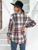 Ivy Lane Meet You Outside Plaid Button Down Curved Hem Shacket-Rae Collective, Women's Online Fashion Boutique Located in Phoenix, Arizona (Scottsdale Area)