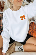 Embroidered Ghost Halloween Bow Sweatshirt-Sweaters-Krush Kandy, Women's Online Fashion Boutique Located in Phoenix, Arizona (Scottsdale Area)