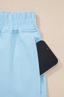 Beau Blue Cropped Tank Top & Jogger Pants Set