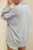 Side Slit Round Neck Long Sleeve Sweatshirt-Rae Collective, Women's Online Fashion Boutique Located in Phoenix, Arizona (Scottsdale Area)