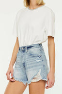Kancan High-Rise Comfort Waistband Mom Shorts-shorts-Krush Kandy, Women's Online Fashion Boutique Located in Phoenix, Arizona (Scottsdale Area)