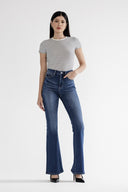 Distressed High Rise Flare Jeans-Denim-Krush Kandy, Women's Online Fashion Boutique Located in Phoenix, Arizona (Scottsdale Area)