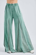 Boho Breeze Lace Flare Pants