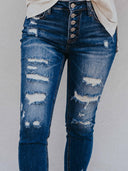 Brunch Culture Contrast Hem Distressed Jeans-Jeans-Krush Kandy, Women's Online Fashion Boutique Located in Phoenix, Arizona (Scottsdale Area)
