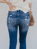 Brunch Culture Contrast Hem Distressed Jeans-Jeans-Krush Kandy, Women's Online Fashion Boutique Located in Phoenix, Arizona (Scottsdale Area)