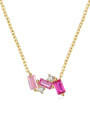Cubic Zirconia Geometric Necklace-Necklaces-Krush Kandy, Women's Online Fashion Boutique Located in Phoenix, Arizona (Scottsdale Area)