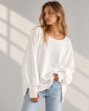 Oversized Drop Shoulder Pullover Sweatshirt