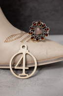 Amber & Heart Stone ring-Rings-Krush Kandy, Women's Online Fashion Boutique Located in Phoenix, Arizona (Scottsdale Area)