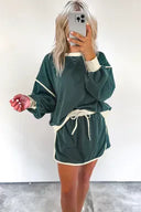 Chic Duo Contrast Pullover Skort Set | 4 Color Options-2 Piece Outfit Sets-Rae Collective, Women's Online Fashion Boutique Located in Phoenix, Arizona (Scottsdale Area)