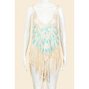 Floral Net Fringe Cover Up-Tops-Krush Kandy, Women's Online Fashion Boutique Located in Phoenix, Arizona (Scottsdale Area)