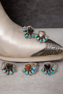 Heart Stone Turquoise Cluster Ring-Rings-Rae Collective, Women's Online Fashion Boutique Located in Phoenix, Arizona (Scottsdale Area)