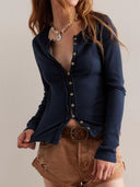 Ribbed Round Neck Long Sleeve Top-Rae Collective, Women's Online Fashion Boutique Located in Phoenix, Arizona (Scottsdale Area)