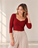 Niki Biki Peak-A-Boo, Sweatheart Crop Top