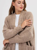 Pocketed Open Front Long Sleeve Longline Cardigan-Rae Collective, Women's Online Fashion Boutique Located in Phoenix, Arizona (Scottsdale Area)