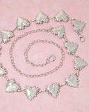 Lovestruck Hammered Heart Chain Belt
