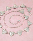 Lovestruck Hammered Heart Chain Belt