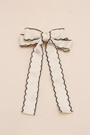 White Contrast Trim Color Block Bowknot Hair Pin-Krush Kandy, Women's Online Fashion Boutique Located in Phoenix, Arizona (Scottsdale Area)