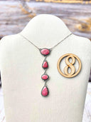 Thulite Slab Cluster Necklaces-Necklaces-Rae Collective, Women's Online Fashion Boutique Located in Phoenix, Arizona (Scottsdale Area)