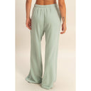 Acid Wash French Terry Wide-Leg Pants