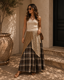 Willow Creek Plaid Layered Skirt