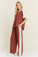 J.Her Washed Contrast Side Spring Top