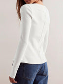 Ribbed Round Neck Long Sleeve Top-Rae Collective, Women's Online Fashion Boutique Located in Phoenix, Arizona (Scottsdale Area)